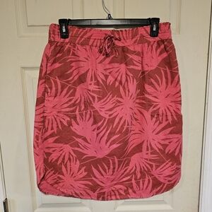 Gap Linen Blend Banana Leaf Printed Mini Skirt